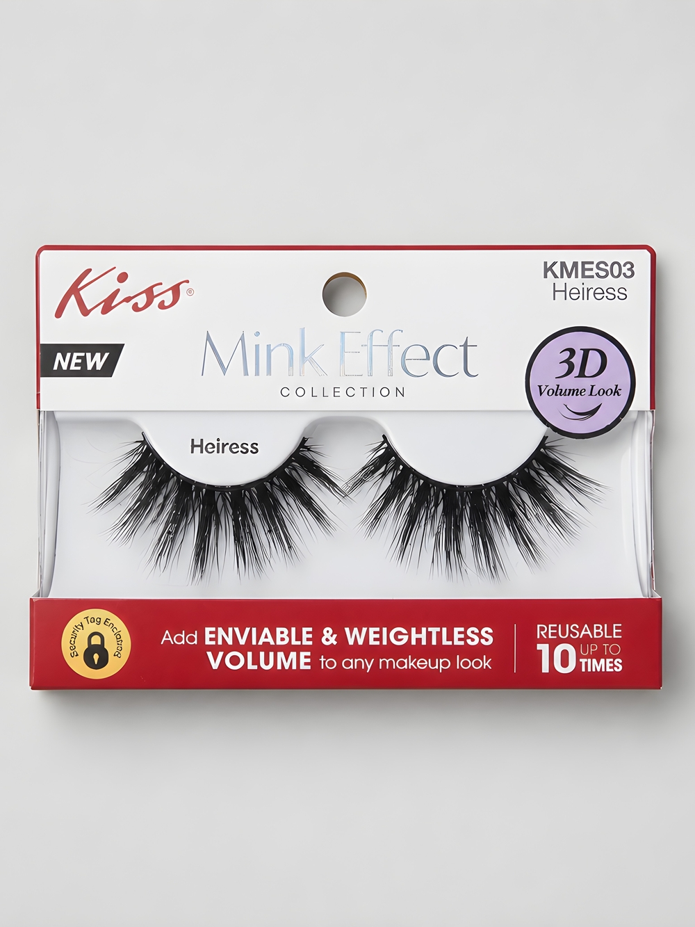 NWT Kiss Heiress Faux Mink Effect Collection False Lashes Reusable Up To 10X